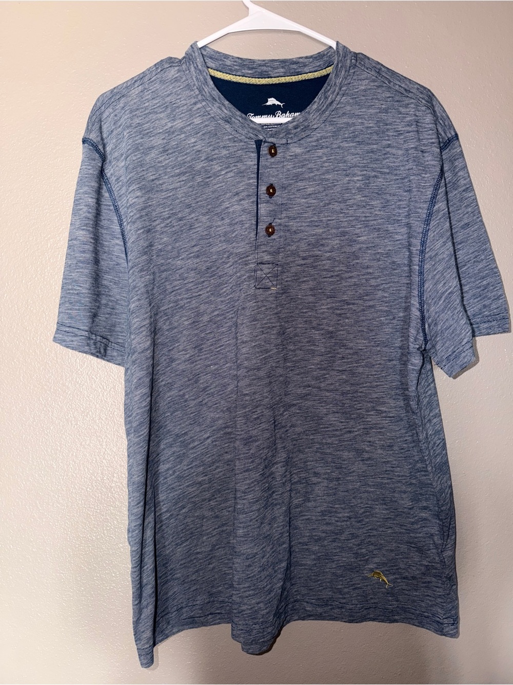 Tommy Bahama Blue Heather Short-Sleeve Henley